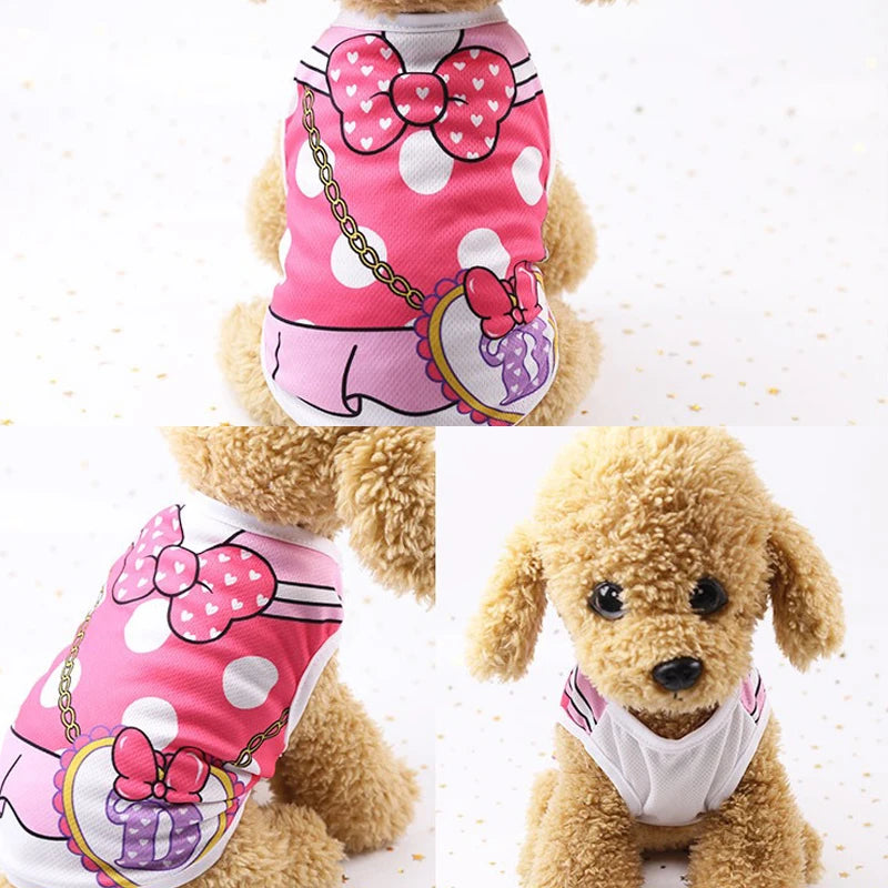 Cartoon Print Dog Vest