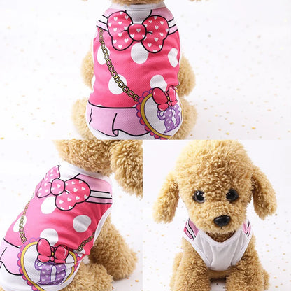 Cartoon Print Dog Vest