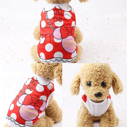 Cartoon Print Dog Vest