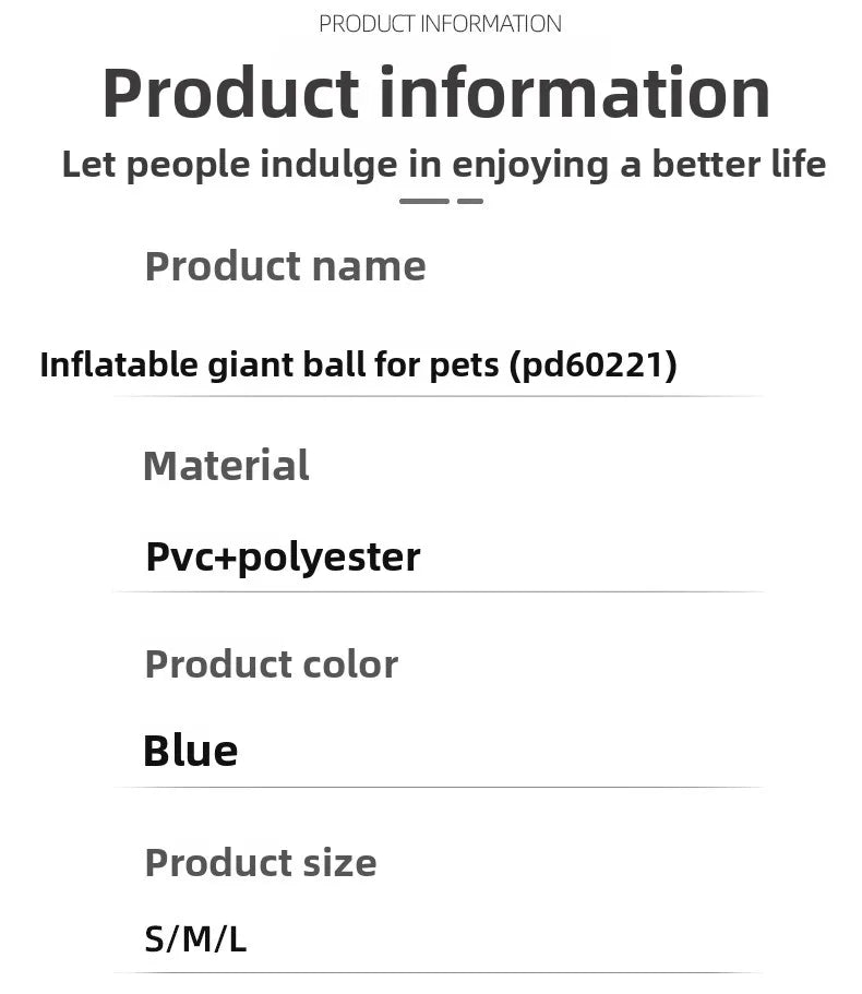 Inflatable Dog Chew Ball
