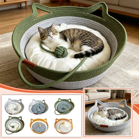 Rattan Woven Cat Bed