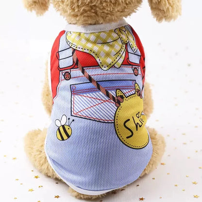 Cartoon Print Dog Vest