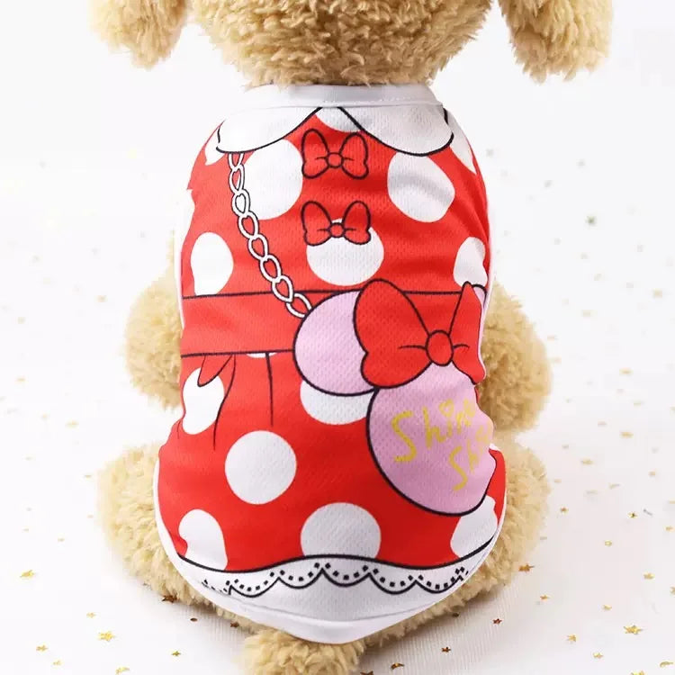 Cartoon Print Dog Vest