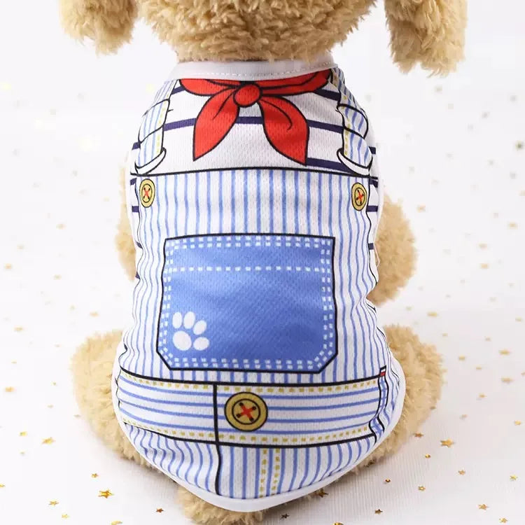 Cartoon Print Dog Vest